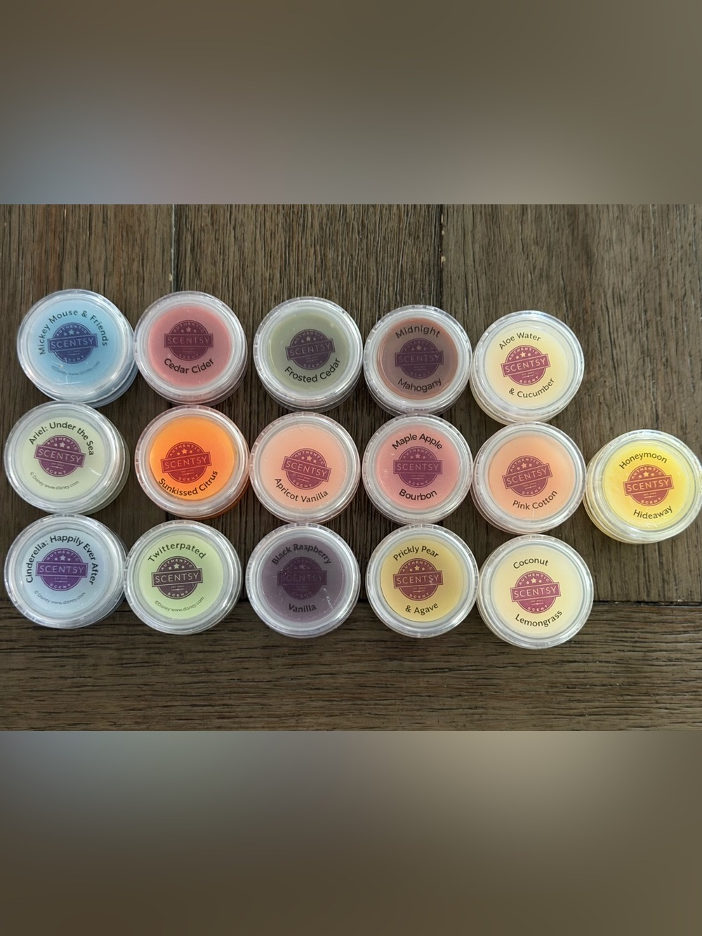 Scentsy Wax Tester Sample Lot of 16 Disney + Retired Scents